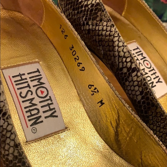 Timothy Hitsman Snakeskin size 6.5 Heels - Picture 5 of 8